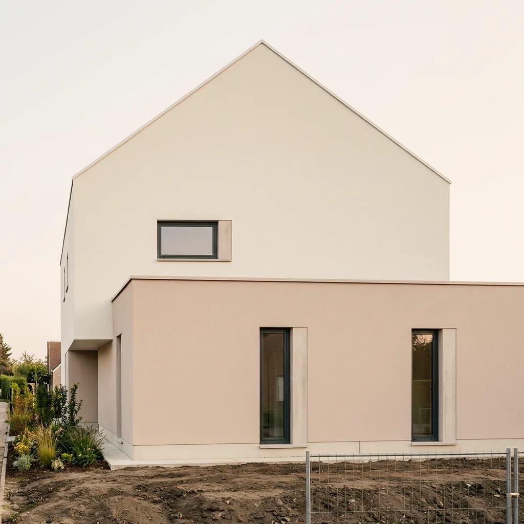 Maison à pignon avec avant-corps – Visualisation