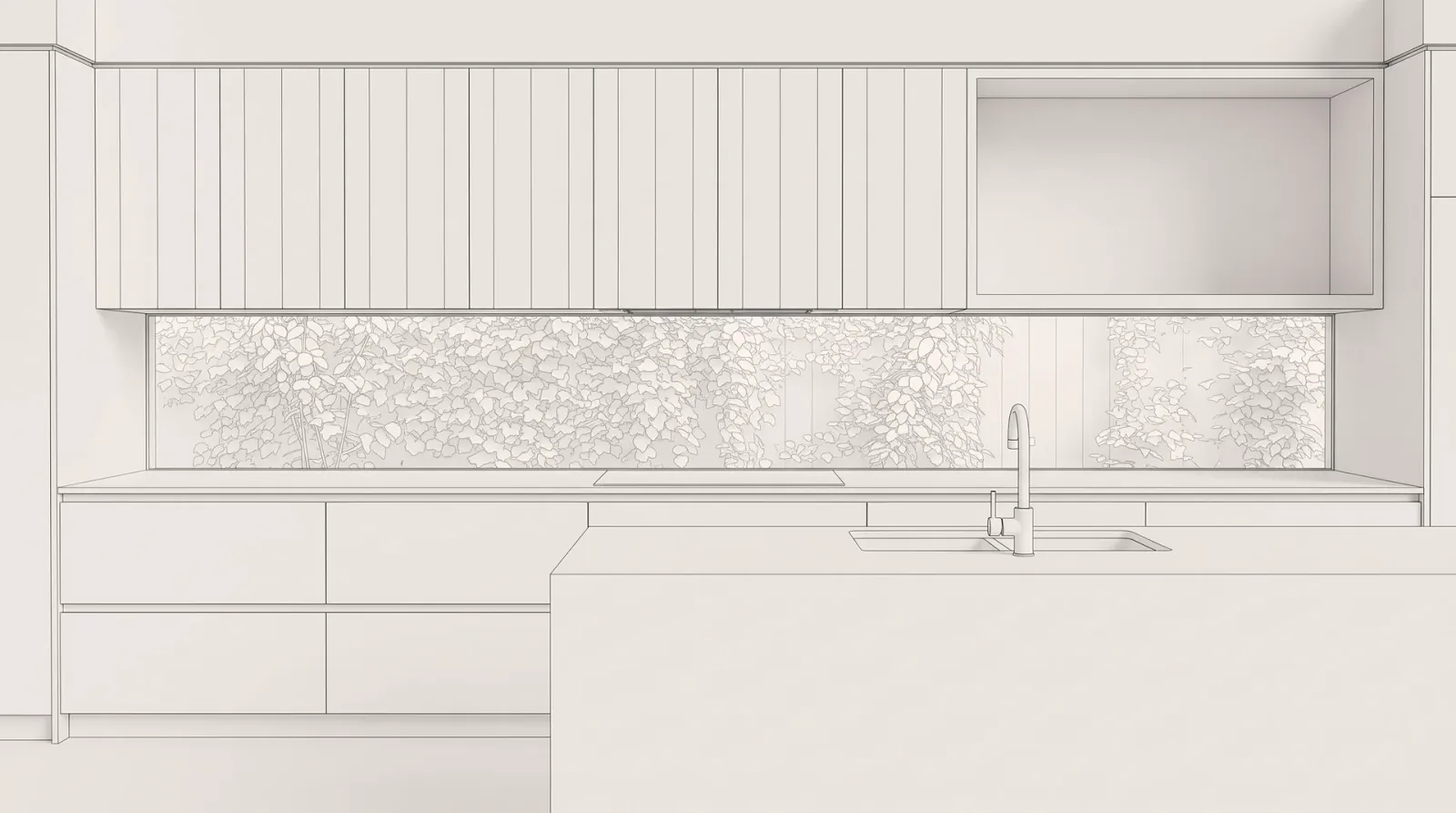 Visualizzare i frontali della cucina – Modello bianco