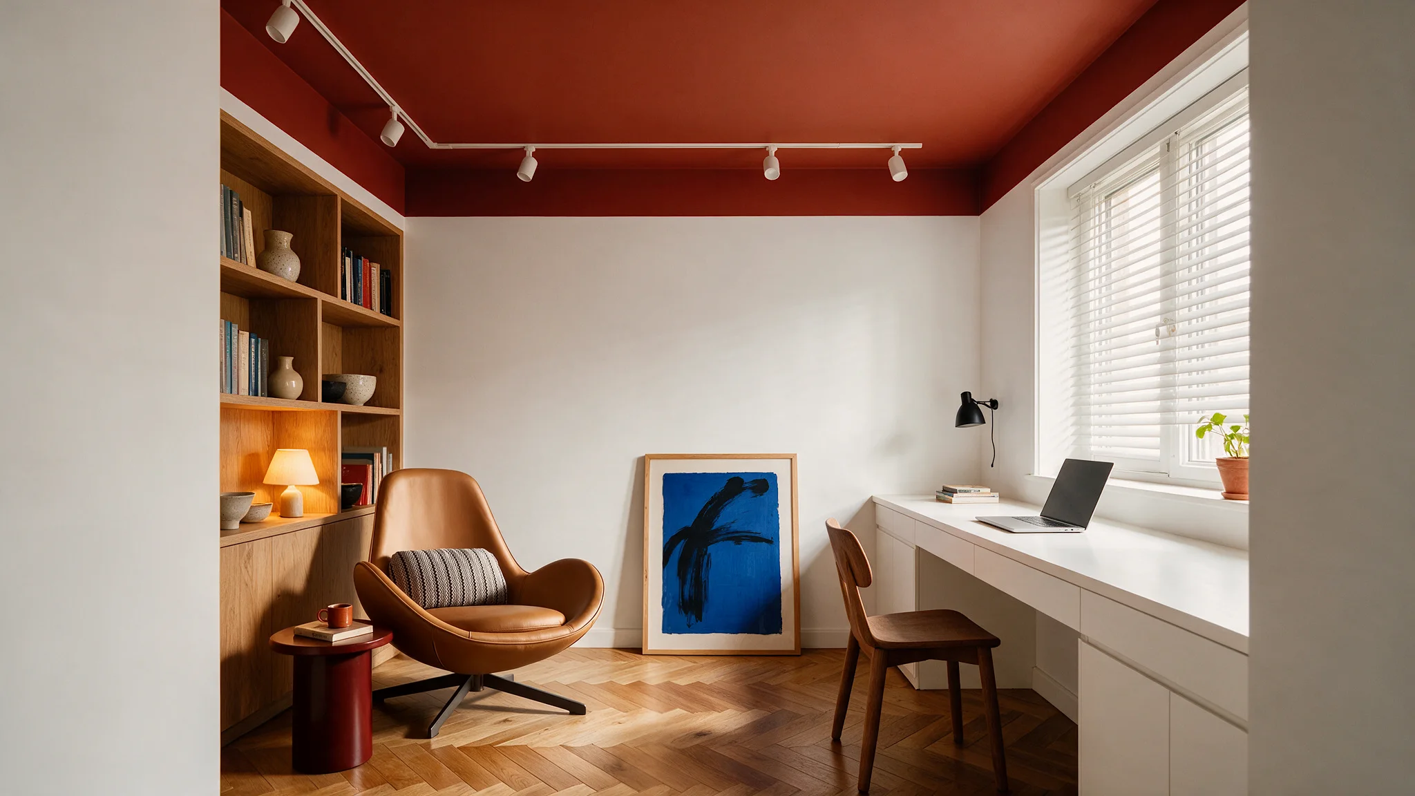 Arbeitszimmer mit dem neuen Sessel