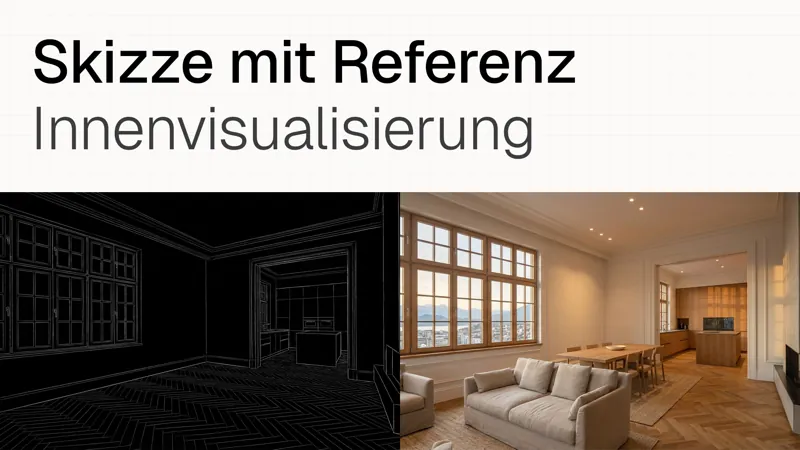 Skizze mit Referenz — Innenvisualisierung